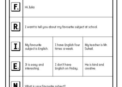 Full sample email favourite subject with checklist