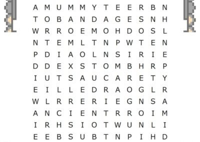 Year 4 English spelling worksheet – ancient history vocabulary crossword