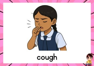 Flashcard Illnesses English Year 4 – I’ve got a sore throat