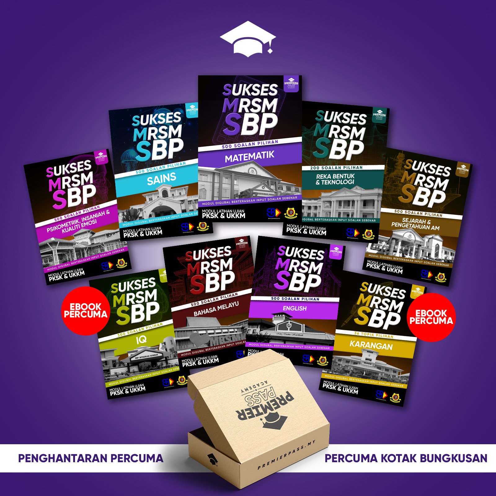 Buku SUKSES MRSM SBP Bundle Set Darjah 6 untuk persediaan PKSK