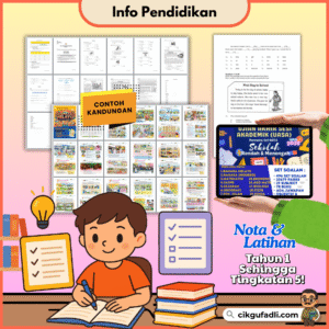 Poster promosi Set Nota & Soalan Peperiksaan Academy Excella