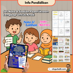 Poster promosi Set Nota & Soalan Peperiksaan Academy Excella