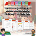 Poster promosi Koleksi Soalan Peperiksaan Akhir Tahun KAFA Tahun 1–5