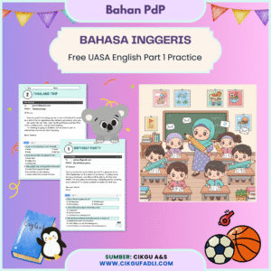 Free UASA English Part 1 practice materials by Cikgu A&S