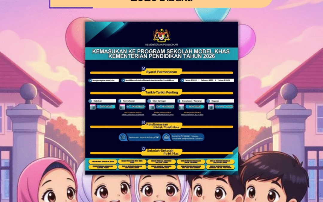 Permohonan Sekolah Model Khas KPM 2026 Dibuka