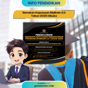 Pengumuman rasmi semakan keputusan Program MyBrain 2.0 Tahun 2025