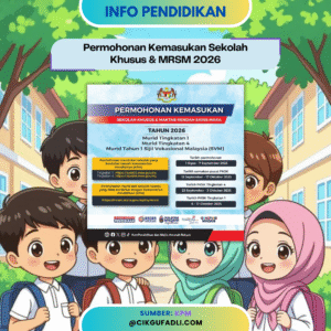 Poster permohonan kemasukan Sekolah Khusus dan MRSM tahun 2026