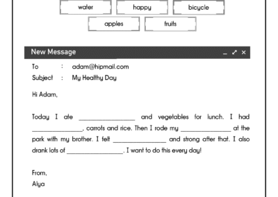 Year 3 English Healthy Habits Day Exercise