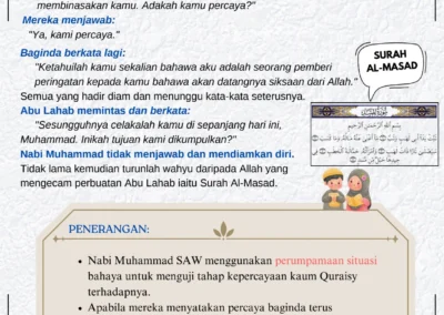 Nota penurunan Surah Al-Masad selepas bantahan Abu Lahab