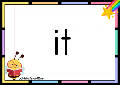 Sight word card: it.