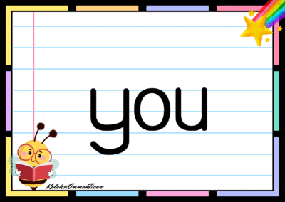 Sight word card: you.