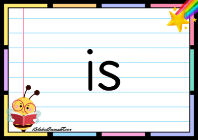 Sight word card: is.