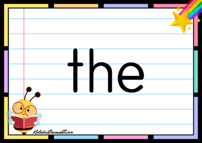 Sight word card: the.