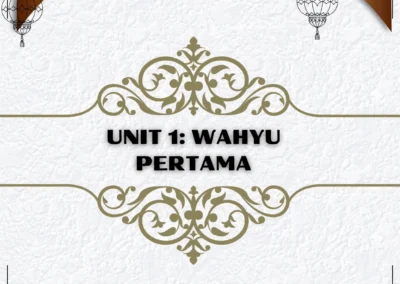 Halaman pengenalan Unit 1 Wahyu Pertama dalam nota Sirah Tahun 4