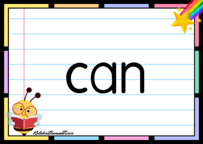 Sight word card: can.