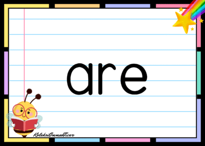Sight word card: are.