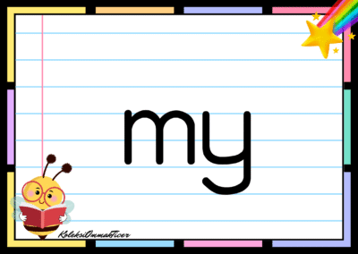 Sight word card: my.