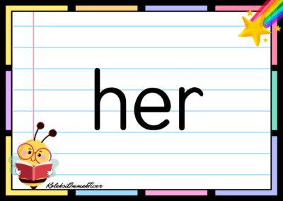 Sight word card: her.