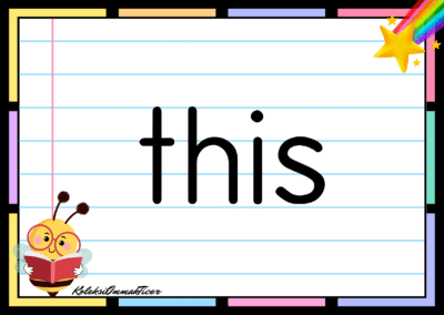 Sight word card: this.