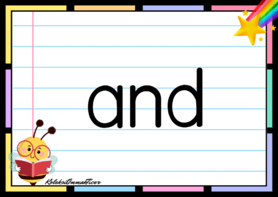 Sight word card: and.