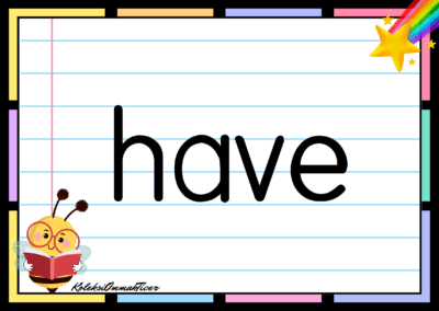 Sight word card: have.