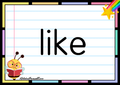 Sight word card: like.