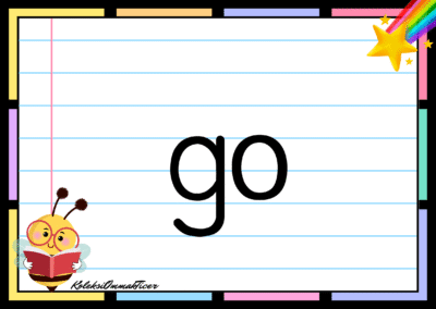 Sight word card: go.