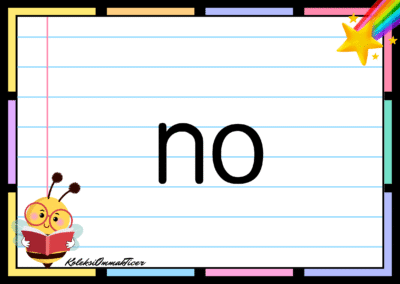 Sight word card: no.