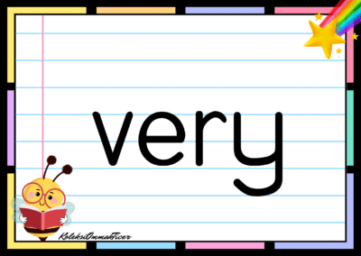 Sight word card: very.