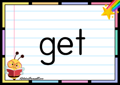 Sight word card: get.