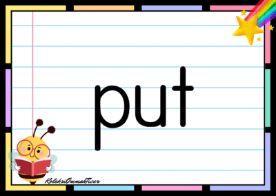 Sight word card: put.