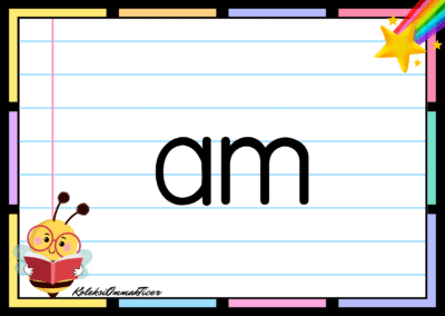 Sight word card: am.