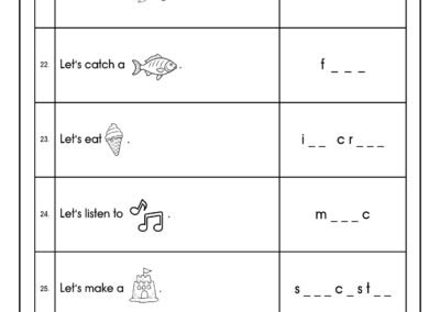 Year 2 English spelling practice sheet for Get Dressed topic, featuring clothing and items we wear like hat, t-shirt, trousers, blouse.