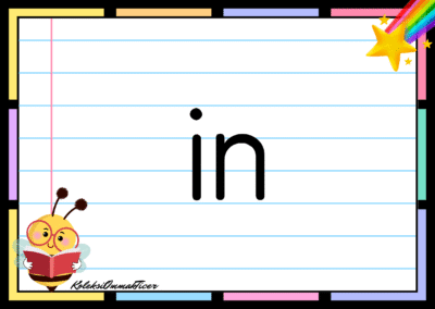 Sight word card: in