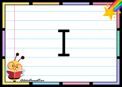 Sight word card: I.