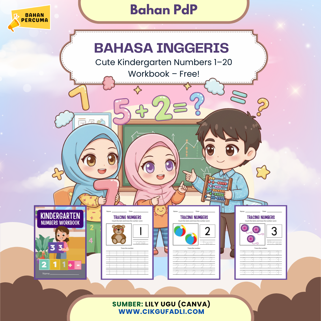 Chibi kids learning numbers – colorful Kindergarten Numbers Workbook poster. Chibi kids learning numbers – colorful Kindergarten Numbers Workbook poster.