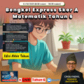 Poster Bengkel Express Skor A Matematik Tahun 6 menunjukkan murid Tahun 6 belajar Matematik secara online dengan suasana cerah dan bersemangat.