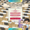Poster tawaran Sukarelawan Pengawas Peperiksaan SPM 2025 oleh Kementerian Pendidikan Malaysia.