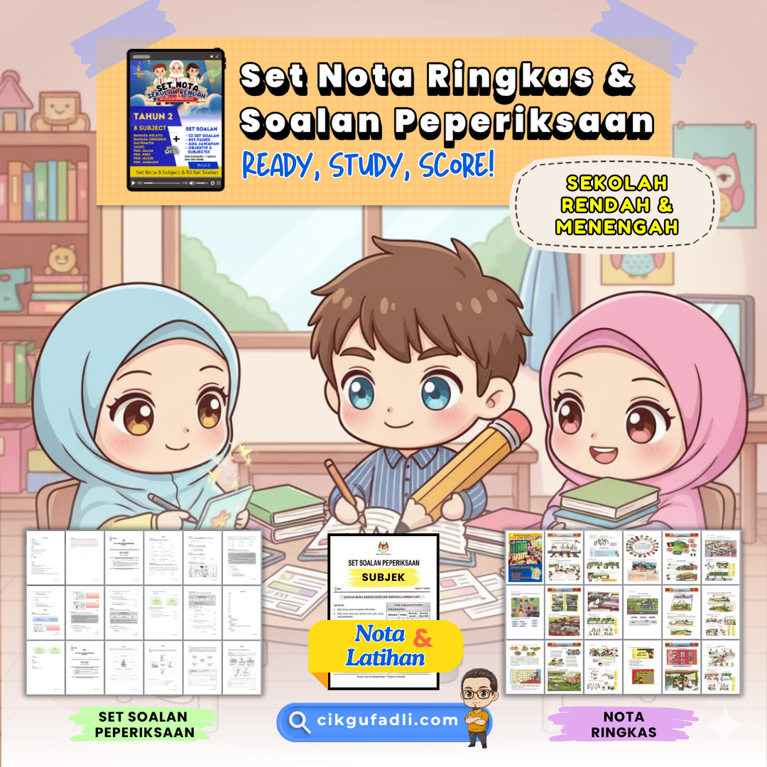 Jom dapatkan Nota Digital Academy Excella Poster promosi Nota Digital Academy Excella untuk ulang kaji akhir tahun