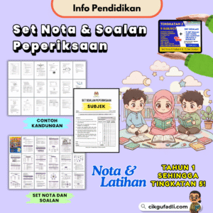 Poster promosi Set Nota & Soalan Peperiksaan Academy Excella