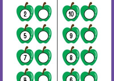 Number AFTER practice 1–10 in the Kindergarten Numbers Workbook.