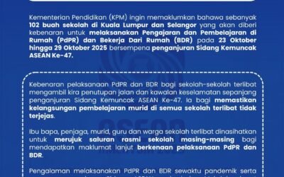 KPM Umum 102 Sekolah Laksanakan PdPR/BDR Sempena Sidang ASEAN Ke-47
