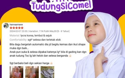 Tudung Awning Auto Kemas Dagu Bergetah TudungSiComel