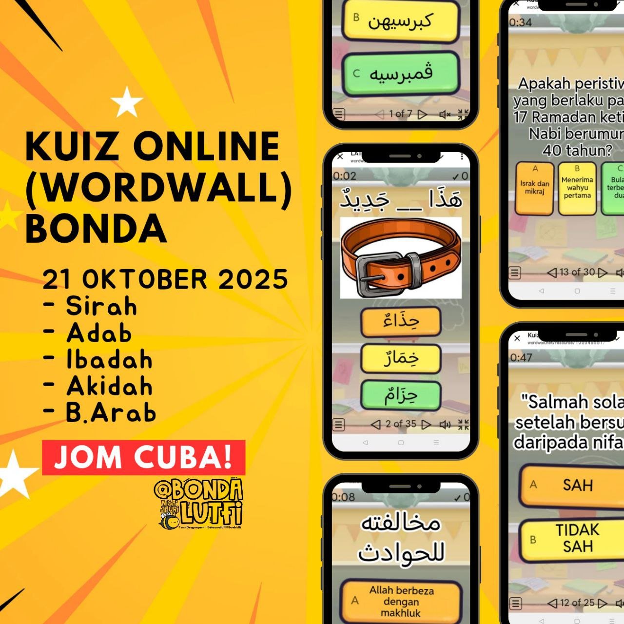 Kuiz interaktif comel Bonda Lutfi untuk ulang kaji pelajar Kuiz interaktif comel Bonda Lutfi untuk ulang kaji pelajar