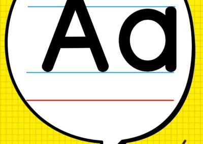 Kad huruf A dan gambar apple