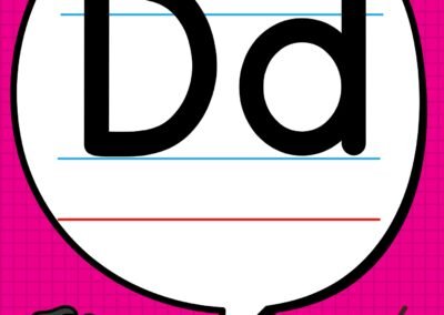 Kad huruf D dan gambar anjing