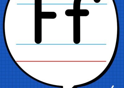 Kad huruf F dan gambar ikan