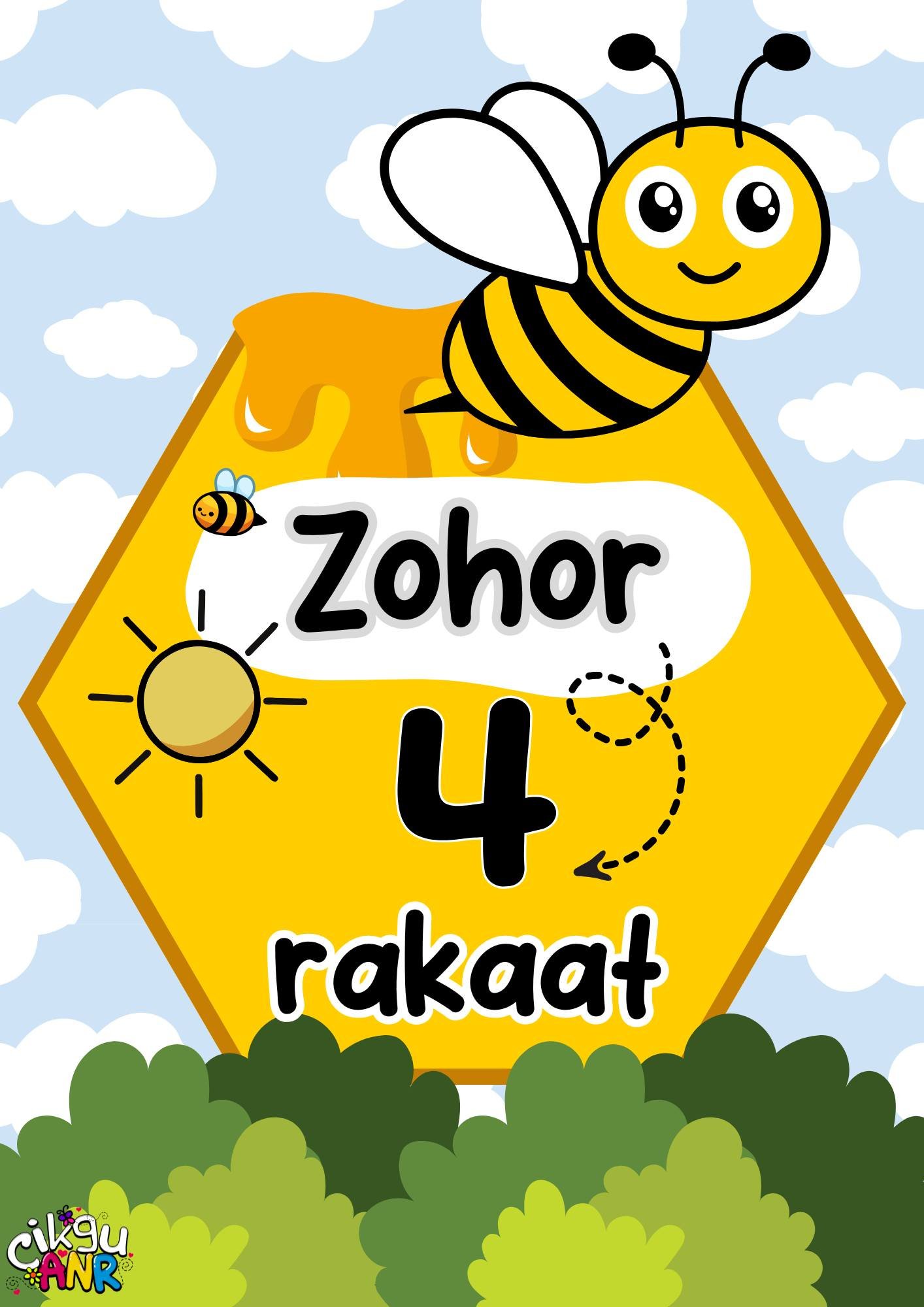 31 Kad pendidikan Islam bilangan rakaat solat zohor