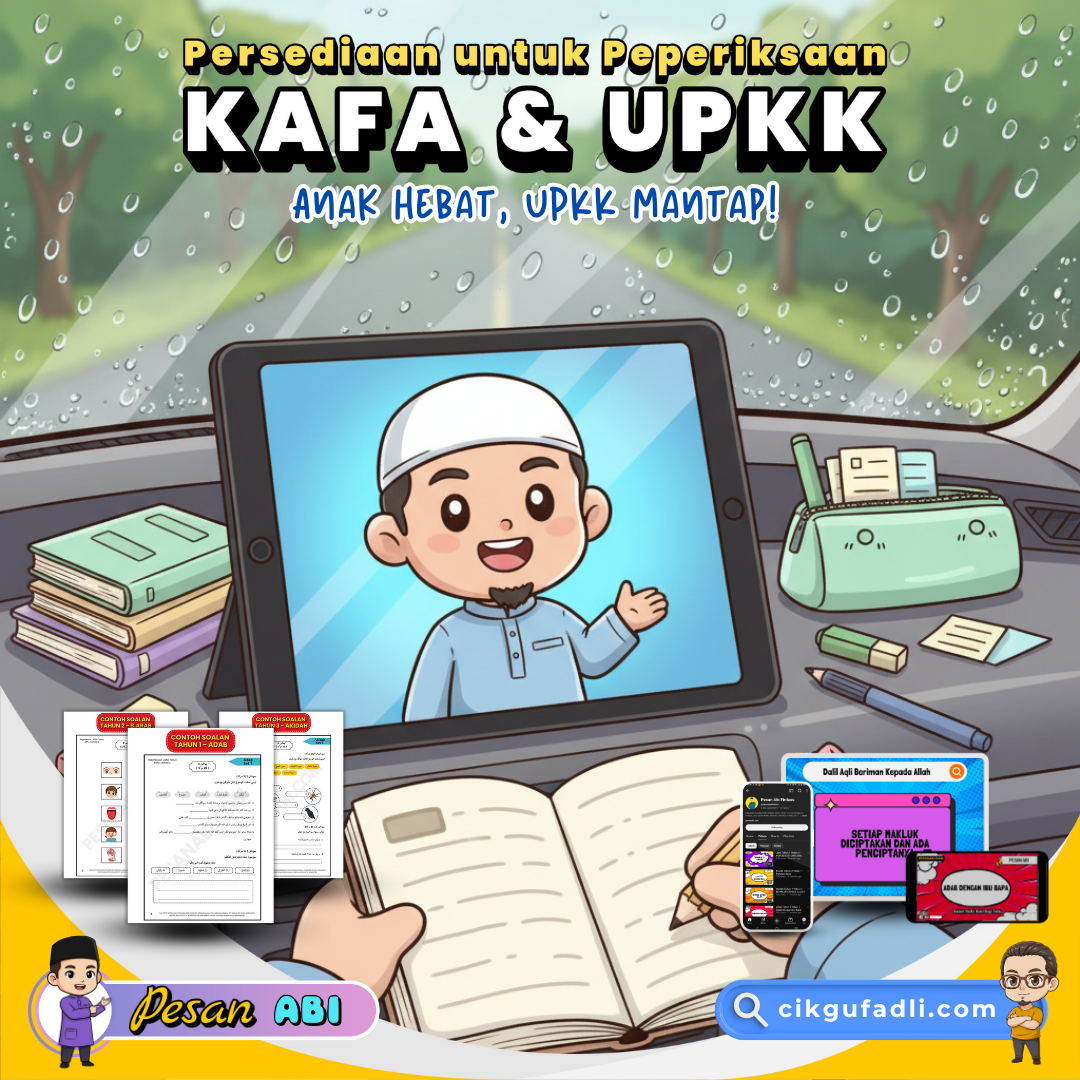 Skrin kereta menayangkan video silibus KAFA