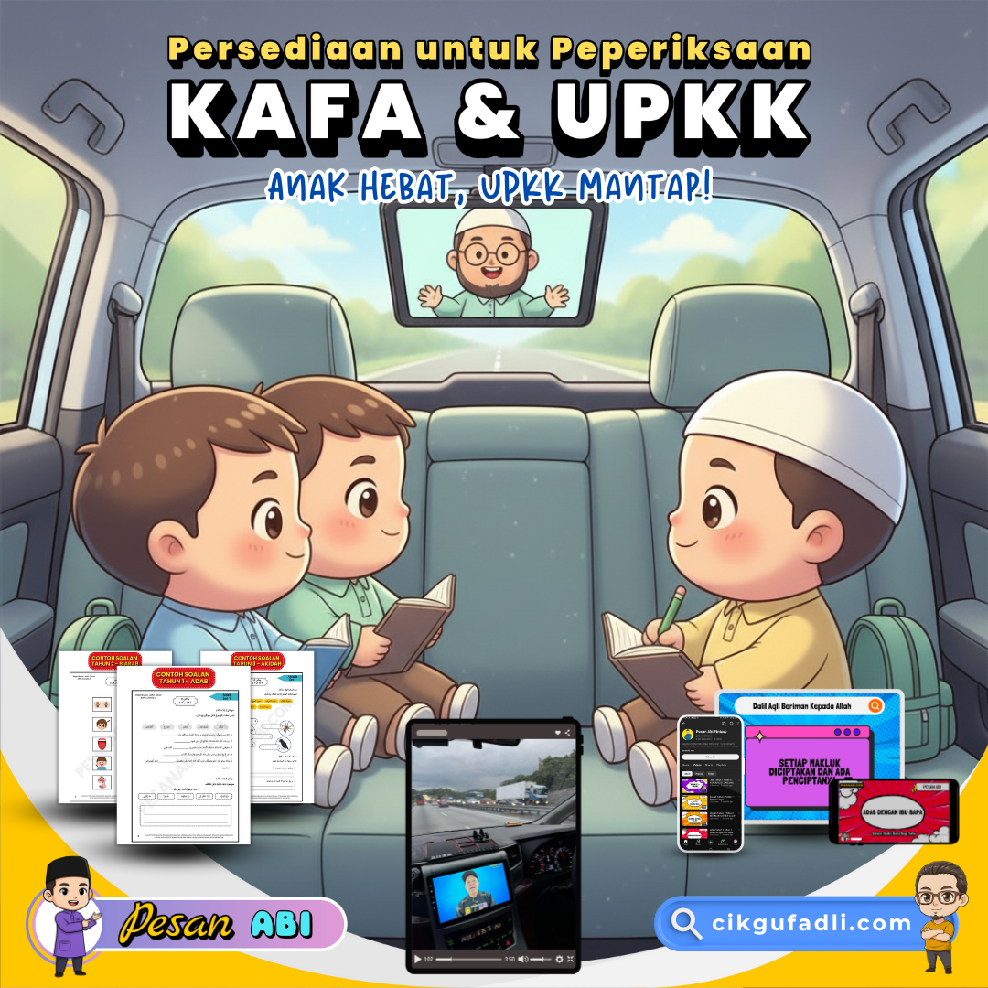 Anak belajar KAFA dalam perjalanan menggunakan tablet